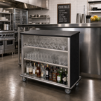 Thumbnail image #2 for FWE / Food Warming Equipment Co., Inc. PSC-4 Portable Back Bar, Laminate Exterior, Stainless Steel Interior, 45.5-Inch Wide
