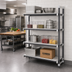 Thumbnail image #2 for Cambro Camshelving Elements XTRA 18 x 72 x 84 Inch Stationary 4-Tier Solid Add-On Polymer Shelving Unit