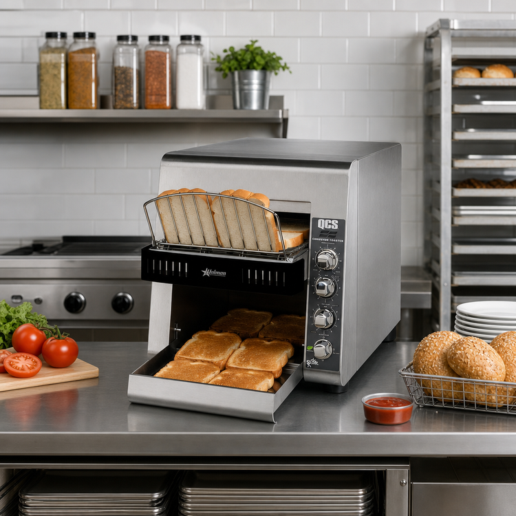 Product image #2 for Holman QCS2-800 Horizontal Conveyor Toaster, 800 Slices/Hour, 1.5-Inch Opening, 208V Electric