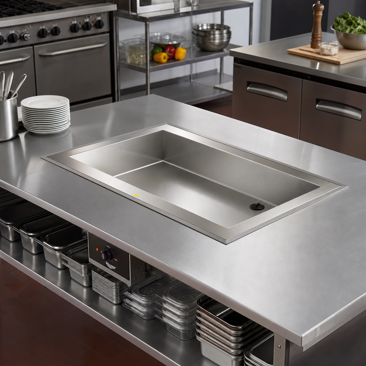 Product image #2 for Vollrath 2-Pan Electric Wet Bain Marie Top-Mount Hot Well, 208V