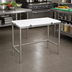 Thumbnail image #2 for Eagle Group 36 Inch x 30 Inch White Poly Top Chopping Table with Stainless Steel Tubular Base