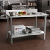 Thumbnail image #2 for Eagle Spec-Master 84-Inch x 24-Inch Stainless Steel Work Table with 4-1/2-Inch Backsplash and Galvanized Undershelf