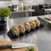 Thumbnail image #2 for American Metalcraft Faux Slate Melamine Taco Holder, Black, 13-1/4 Inch, 4 or 5 Compartments