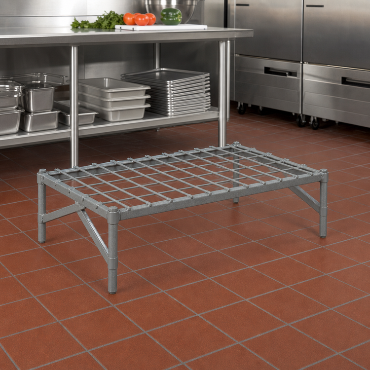 Product image #2 for Super Erecta 36 Inch x 18 Inch Dunnage Rack with Lift-Off Mat, 14-1/2 Inch High, Metroseal 3 Epoxy-Coated, 1600 lb Capacity