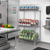 Thumbnail image #2 for Eagle Group 3-Tier Can Rack Storage System for #10 Cans, Chrome-Plated Mild Steel, 96-Can Capacity