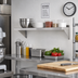 Thumbnail image #2 for 12 x 60 Inch Wall-Mounted 430 Stainless Steel Shelf with 2 Brackets