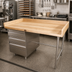 Thumbnail image #2 for Advance Tabco 96-Inch x 30-Inch Wood Top Bakers' Table with Left-Side Drawer Tiers