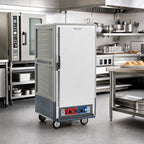 Thumbnail image #2 for Metro C5 Insulation Armour C537-CLFS-4-GY Mobile 3/4-Height Heated Holding & Proofing Cabinet, 120V, Fixed Wire Slides, 26 Hotel Pan Capacity