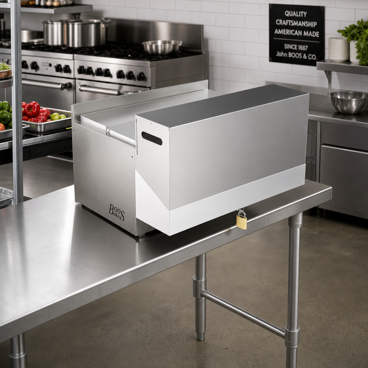 Product image #2 for John Boos Single 36-Inch Speed Rail Locking Cover, 18/300 Stainless Steel