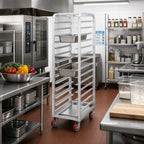 Thumbnail image #2 for Channel Manufacturing Lifetime Tough AXD-UTR-12 Universal Aluminum Steam Table Pan Rack, 12-Pan, End-Load, 5-Inch Centers