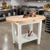 Thumbnail image #3 for Boos Block Elliptical C-Table Island Work Table with 60 x 30 Inch Edge Grain Butcher Block Top