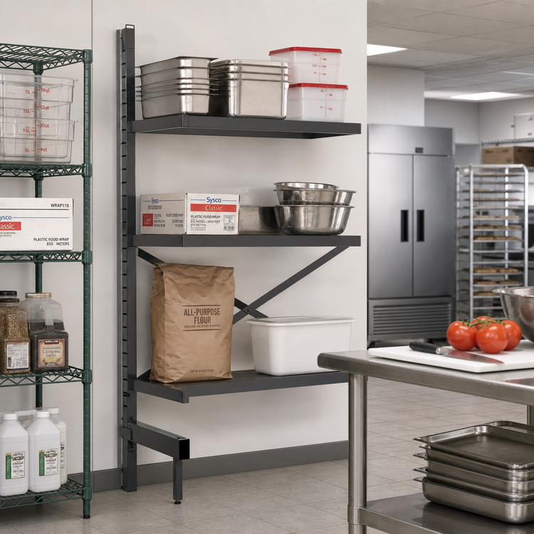 Product image #2 for Metro SmartLever 72" Wide Add-On Cantilever Shelving Kit