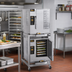 Thumbnail image #2 for AccuTemp Evolution E62403E110 DBL Double-Stacked 12-Pan Electric Boilerless Convection Steamer with Stand