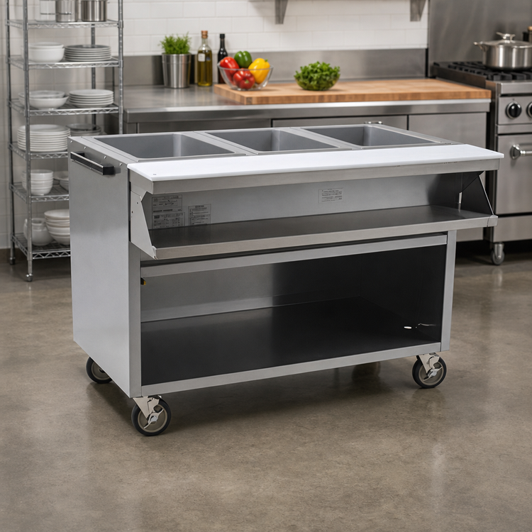 Product image #2 for Spec-Master Sealed Well Electric Open Front Hot Food Table, 2 Wells, 208V