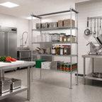 Thumbnail image #2 for Quantum TTK-C21X 21-Inch Chrome Overhead Track Shelving Intermediate Kit with 86-Inch Posts