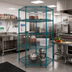 Thumbnail image #2 for Quantum 5-Sided Wire Shelving Starter Kit, 36 Inch x 18 Inch, Green Epoxy Antimicrobial Finish