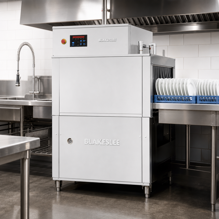 Product image #2 for Blakeslee RC44 HRD High-Temp Conveyor Dishwasher with Booster and Heat Recovery, 78-Inch Single Tank