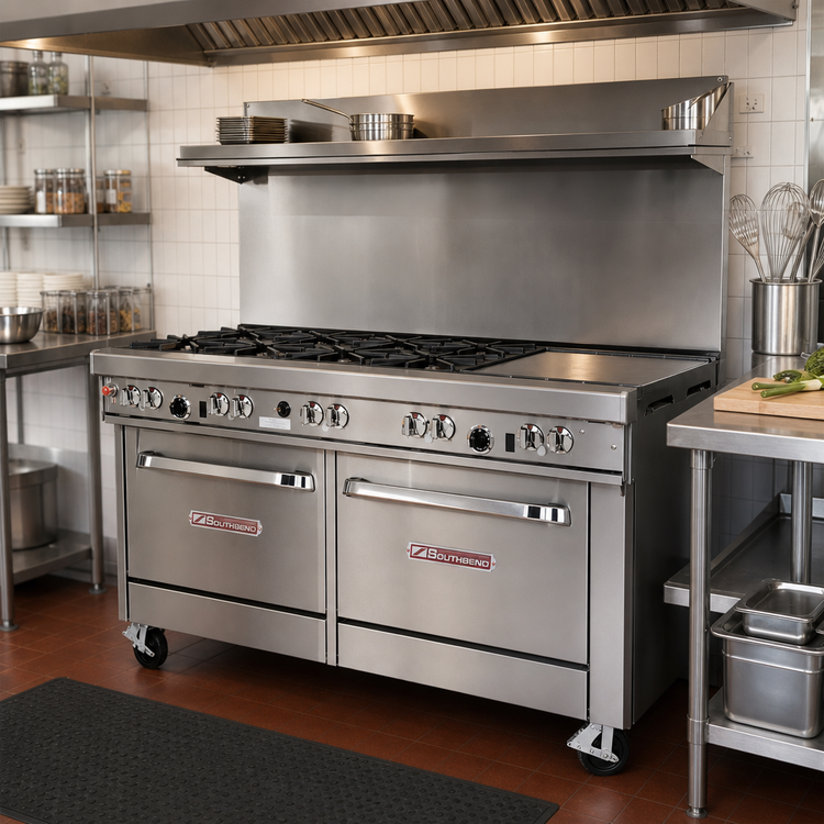 Product image #2 for Southbend Ultimate 60-Inch Gas Restaurant Range with 6 Open Burners, Right Griddle/Broiler and Standard Oven