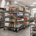 Thumbnail image #2 for Metro qwikTRAK Double-Deep High-Density Track Shelving 24-Inch Chrome Mobile Unit Kit