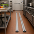 Thumbnail image #2 for Quantum Single Unit Floor Track Assembly Kit with 2 x 19-Foot V-Groove Aluminum Tracks