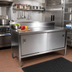 Thumbnail image #2 for John Boos Enclosed Stainless Steel Work Table with Cabinet Base and Sliding Doors, 96 x 30 Inches, 14-Gauge Top, 5-Inch Backsplash