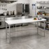 Thumbnail image #2 for Advance Tabco Poly-Vance Poly-Top Work Table with Stainless Steel Base and 6-Inch Backsplash, 96 x 24 Inches