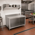 Thumbnail image #2 for John Boos Open Front Cabinet Base Work Table with 16-Gauge 300 Series Stainless Steel Top and 5-Inch Backsplash, 48 x 36 Inches