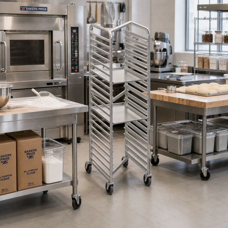 Product image #3 for Channel 406SN Stainless Steel Nesting End-Load Bun Pan Rack, 18-Pan Capacity