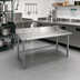 Thumbnail image #2 for Eagle Spec-Master Stainless Steel Work Table with 4-1/2-Inch Backsplash and Tubular Base, 30 x 24 Inches