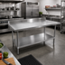 Thumbnail image #2 for Sapphire 72 Inch x 24 Inch Stainless Steel Work Table with 5 Inch Backsplash and Undershelf
