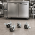 Thumbnail image #2 for Beverage-Air Low-Profile 2-3/4-Inch Swivel Stem Casters with Brakes, Set of 4