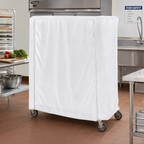Thumbnail image #2 for Metro 21X48X62VC Waterproof Vinyl-Nylon Cart Cover, White, Velcro, for 48 x 21 x 62 Inch Queen Mary & Banquet Carts