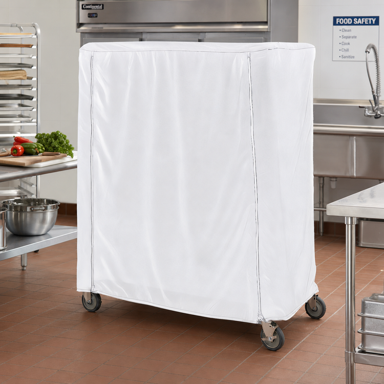 Product image #2 for Metro Vinyl-Nylon Coated Waterproof Cart Cover for 48 x 21 x 62 Inch Queen Mary & Banquet Carts