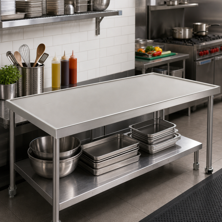 Product image #2 for Advance Tabco Flat Top Stainless Steel Countertop, 60 in x 25 in, No Backsplash