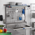 Thumbnail image #2 for Metro SmartWall Wall-Mounted Sink Shelf Kit, 1 Shelf, Metroseal Gray