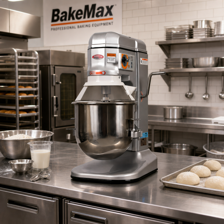 Product image #2 for BakeMax 12 Qt Countertop Gear-Driven Planetary Mixer, 3-Speed, 110V