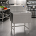 Thumbnail image #2 for Eagle Group Spec-Bar 42-Inch x 24-Inch Freestanding Stainless Steel Workboard with Perforated Insert, Drain Pan, and 8-Inch Backsplash