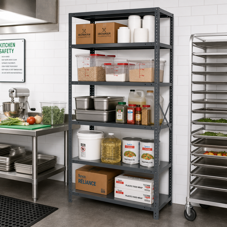 Product image #2 for IRONMAN 7-Shelf Freestanding Open Steel Shelving Unit, 18 x 36 x 75 Inches, 400 lb. per Shelf