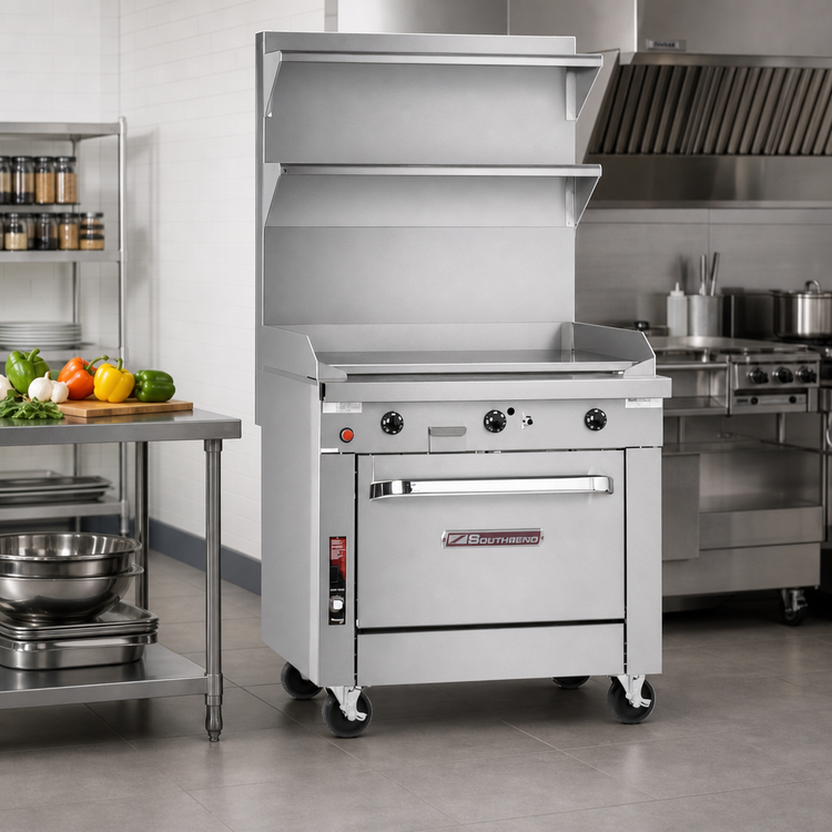 Product image #2 for Southbend Platinum Heavy Duty 32-Inch Gas Griddle Range with Thermostatic Controls and Cabinet Base