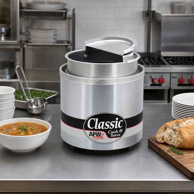 Product image #2 for APW Wyott RCW-11SP Round 11-Quart Countertop Electric Food Pan Cooker/Warmer