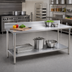 Thumbnail image #2 for Deluxe Series Stainless Steel Work Table with 4-1/2