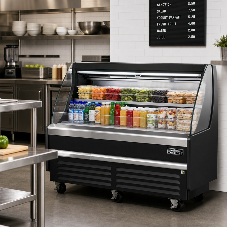 Product image #2 for Everest Refrigeration 60-Inch Horizontal Open Air Merchandiser, 35-Inch Deep, 9.3 Cu. Ft., Self-Contained Bottom Mount
