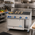Thumbnail image #2 for Comstock-Castle F3430-4RB 48-Inch Commercial Gas Char-Broiler Range with Extra-Wide 31-Inch Oven and 10-Inch Cabinet Storage