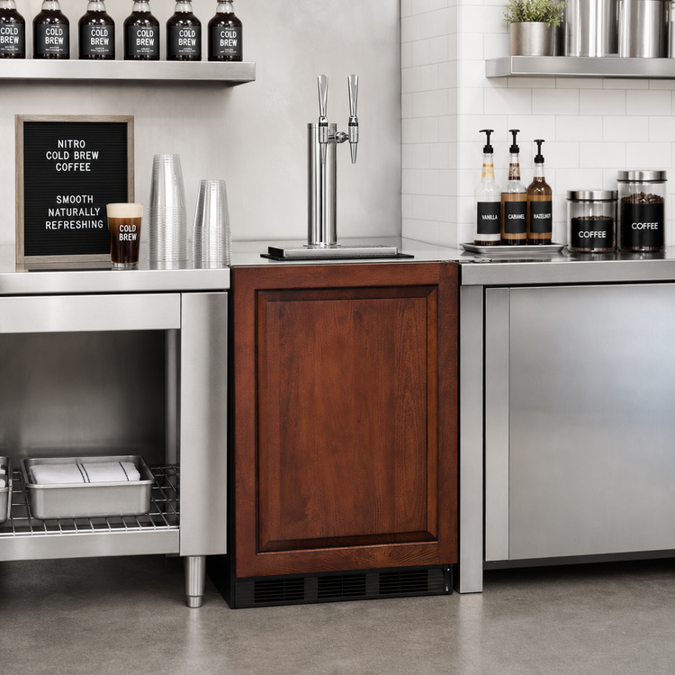 Product image #3 for Summit Commercial 24-Inch ADA Compliant Nitro Cold Brew Coffee Dispenser with Dual Tap Tower, 5.5 Cu. Ft., Built-In/Freestanding