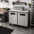 Thumbnail image #2 for Hoshizaki Steelheart SR48B-8 48-Inch Two-Section Sandwich Top Prep Refrigerator