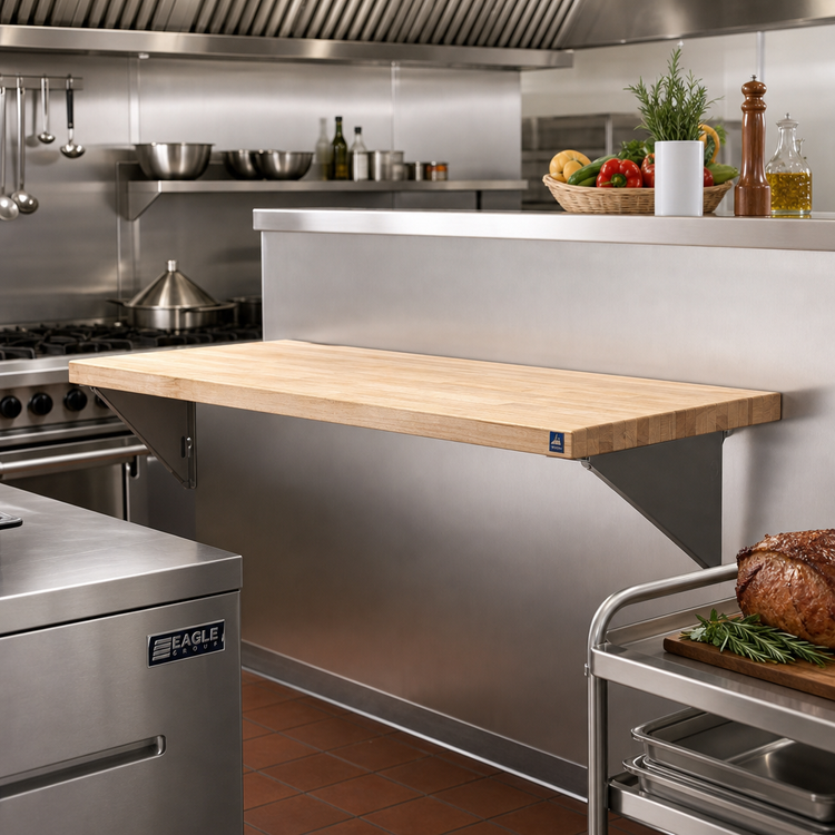Product image #2 for Eagle Group 94-1/2-Inch Hardwood Cutting Board with Stationary Brackets for HT6 Carving Station