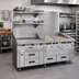 Thumbnail image #2 for Garland Arctic Fire 68-Inch Two-Section Refrigerator Base with 4 Self-Closing Drawers