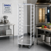 Thumbnail image #2 for Dinex DXPR611 Roll-In Aluminum Angle Rack for 11 Full-Size 18 x 26 Sheet Pans