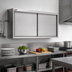 Thumbnail image #2 for Eagle Group 60-Inch Wall-Mounted Stainless Steel Wall Cabinet with Sliding Doors