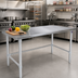 Thumbnail image #2 for John Boos Stallion 84-Inch x 24-Inch Stainless Steel Top Work Table with Safety Edge